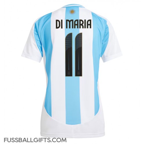 Argentinien Angel Di Maria #11 Fußballbekleidung Heimtrikot Damen Copa America 2024 Kurzarm